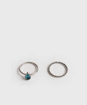 Set Anillos Piedra Woman