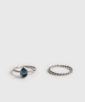 Set Anillos Piedra Woman