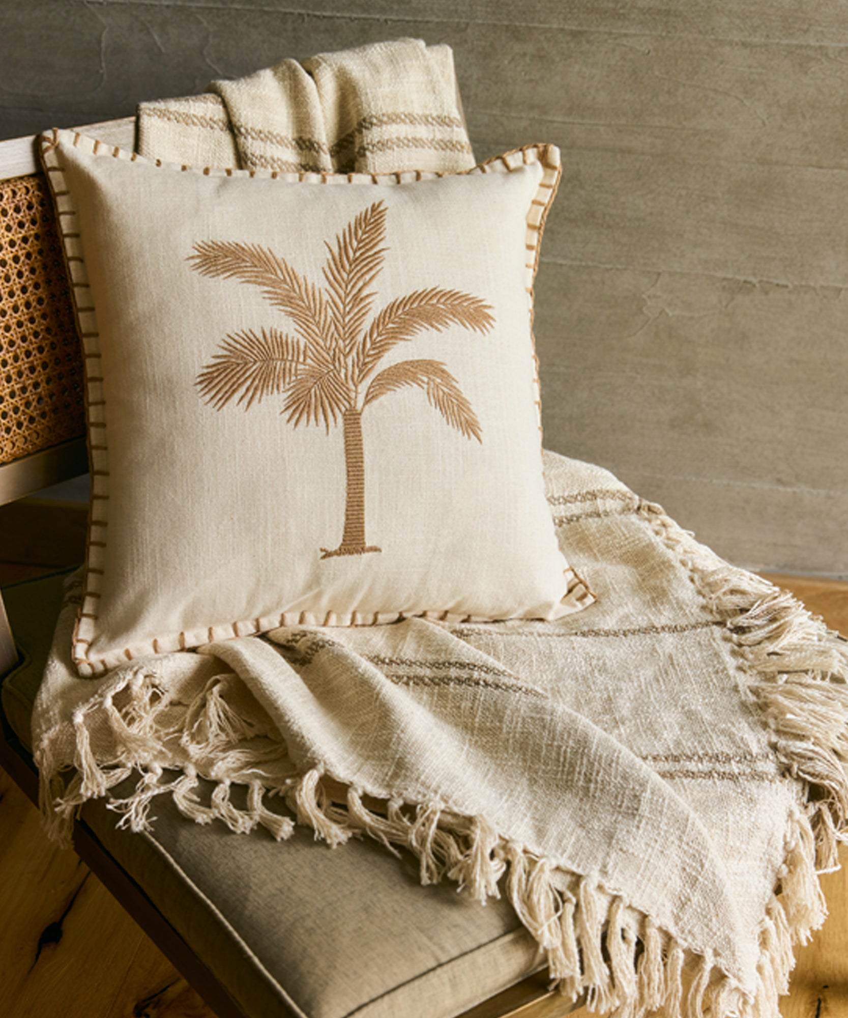 Cojín Funda Lavable Palmera