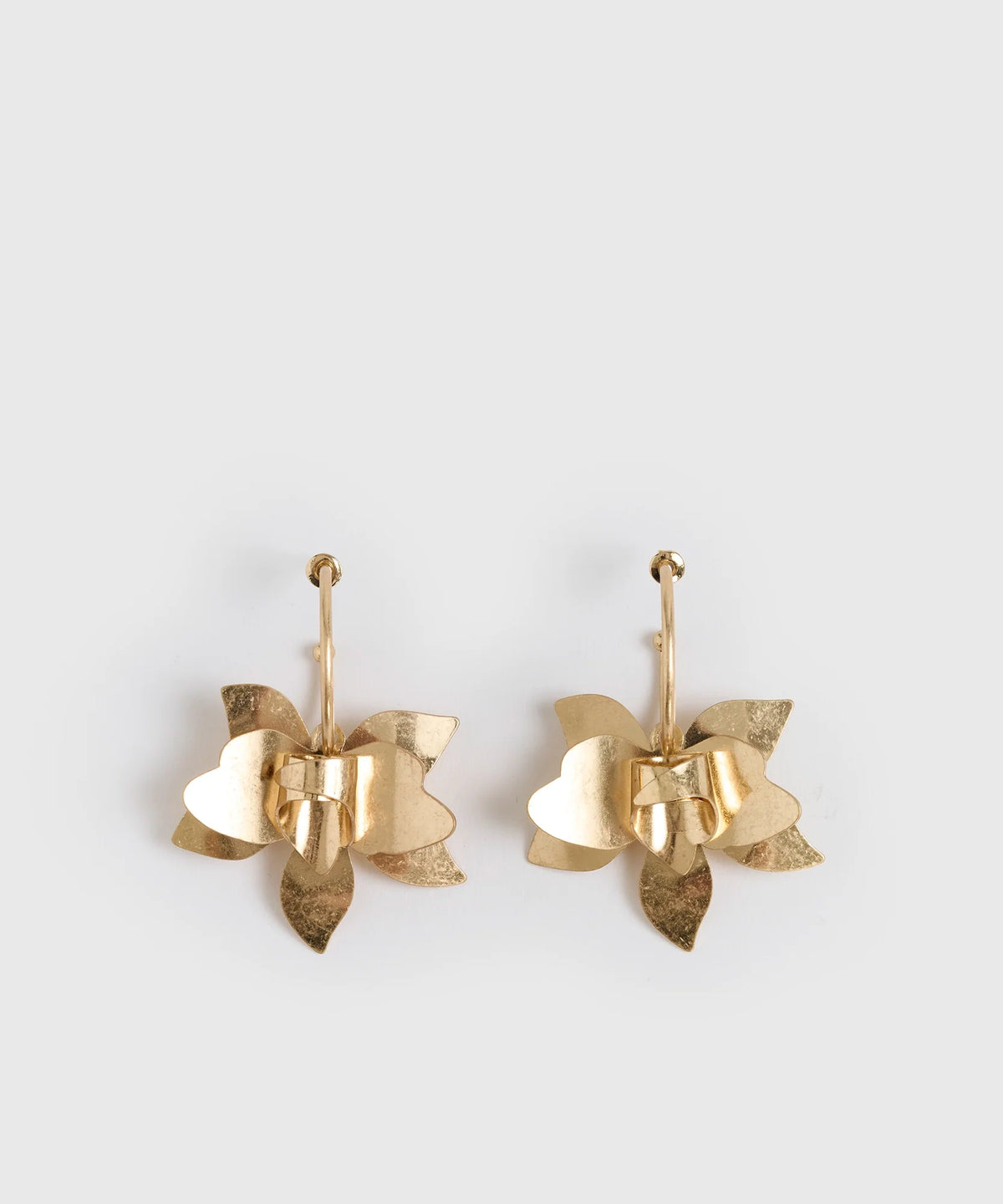 Aros Argolla Flor - Dorado