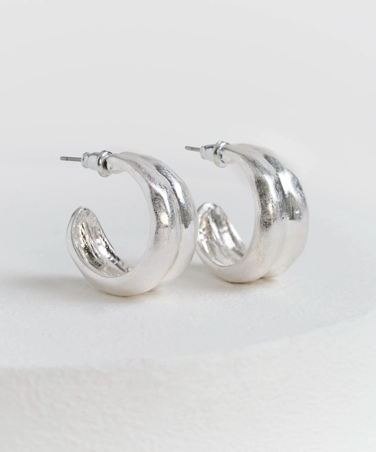 Aros Argollas Doble Machacadas