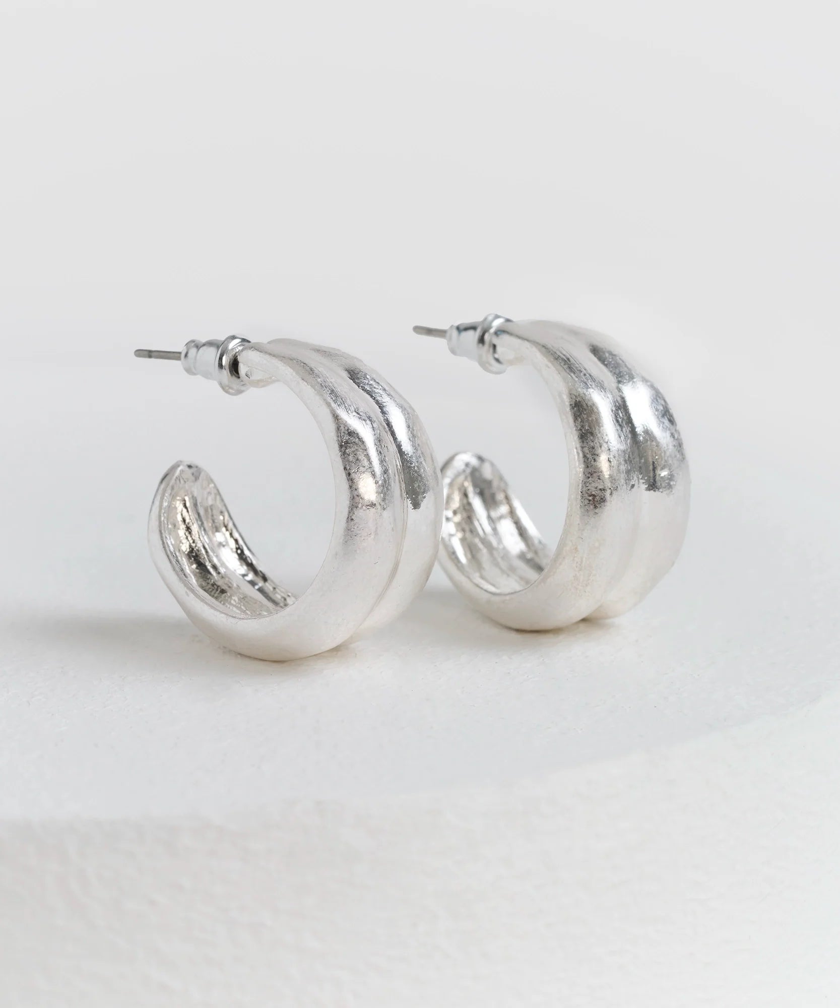 Aros Argollas Doble Machacadas