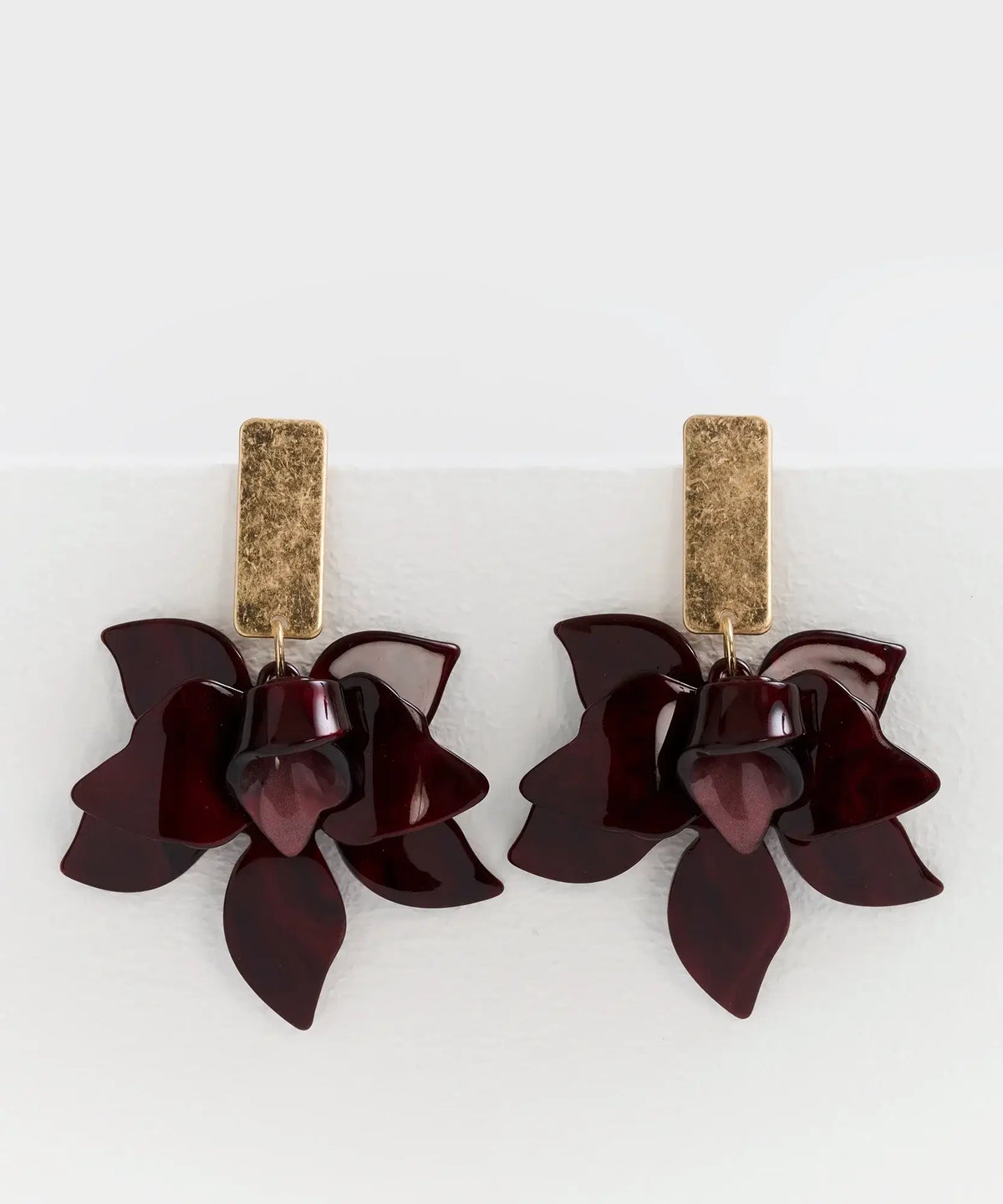 Aros Base Rectangular Flor Resina