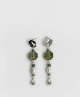 Aros Charm Flor Piedra Woman