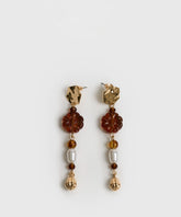 Aros Charm Flor Piedra Woman