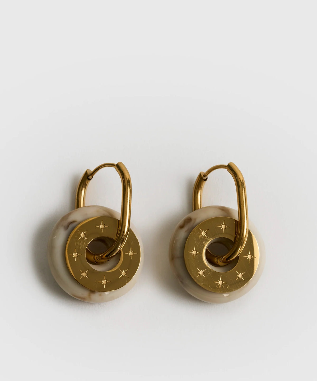 Aros Charm Resina Circulo Acero Inoxidable Woman