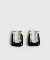 Aros Cuadrados Borde Resina Woman