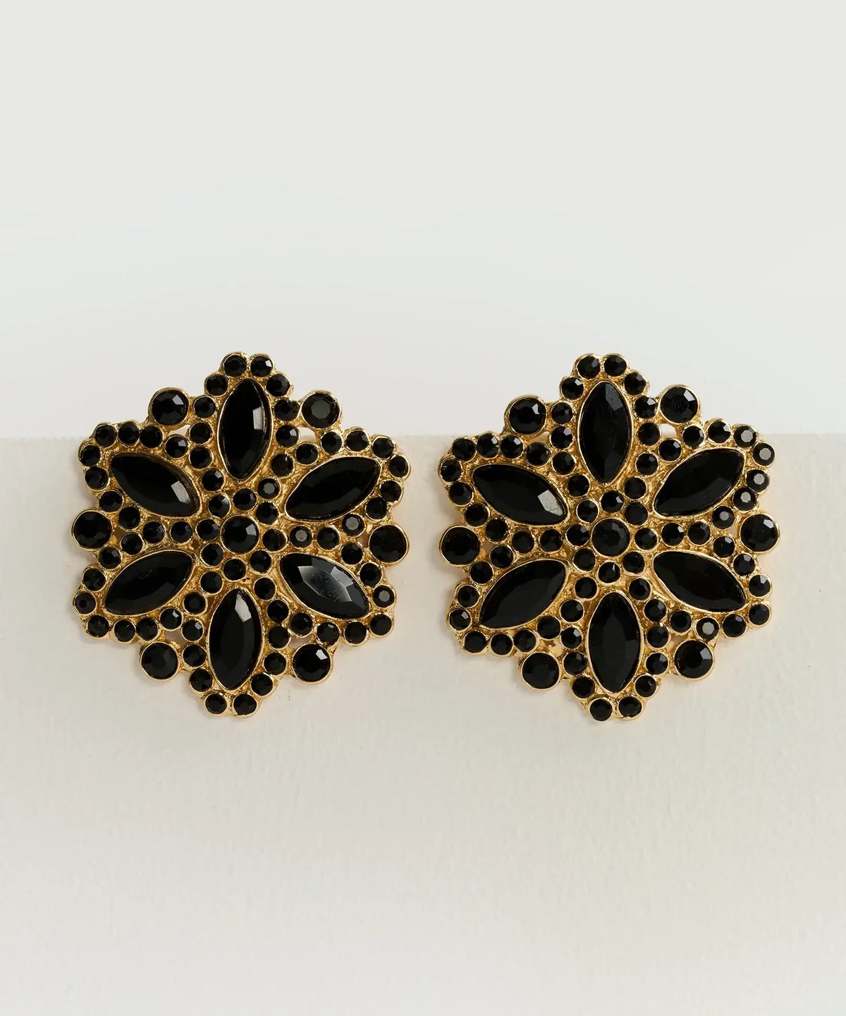 Aros Flor Mostacillas Grandes Fiesta