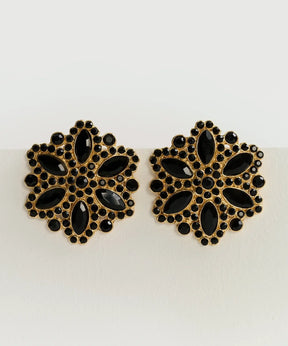Aros Flor Mostacillas Grandes Fiesta