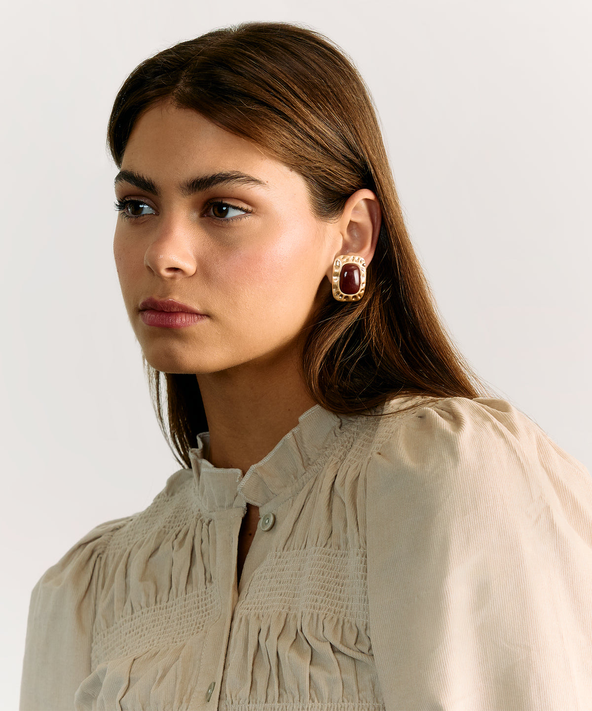 Aros Machacados Piedra Boho