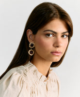 Aros Machacados Strass Piedra Boho