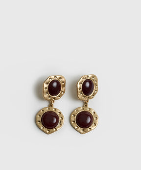 Aros Machacados Strass Piedra Boho