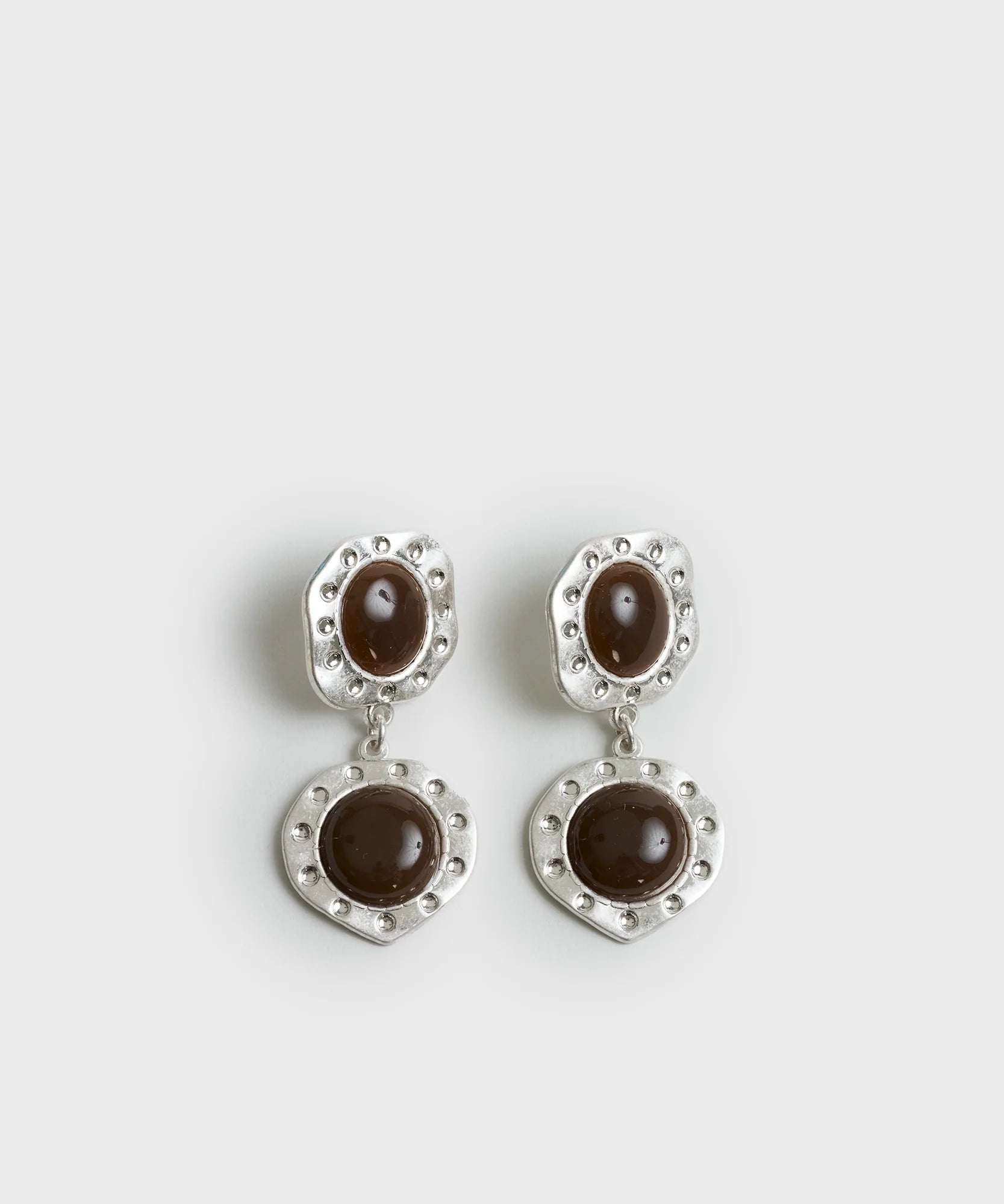 Aros Machacados Strass Piedra Boho