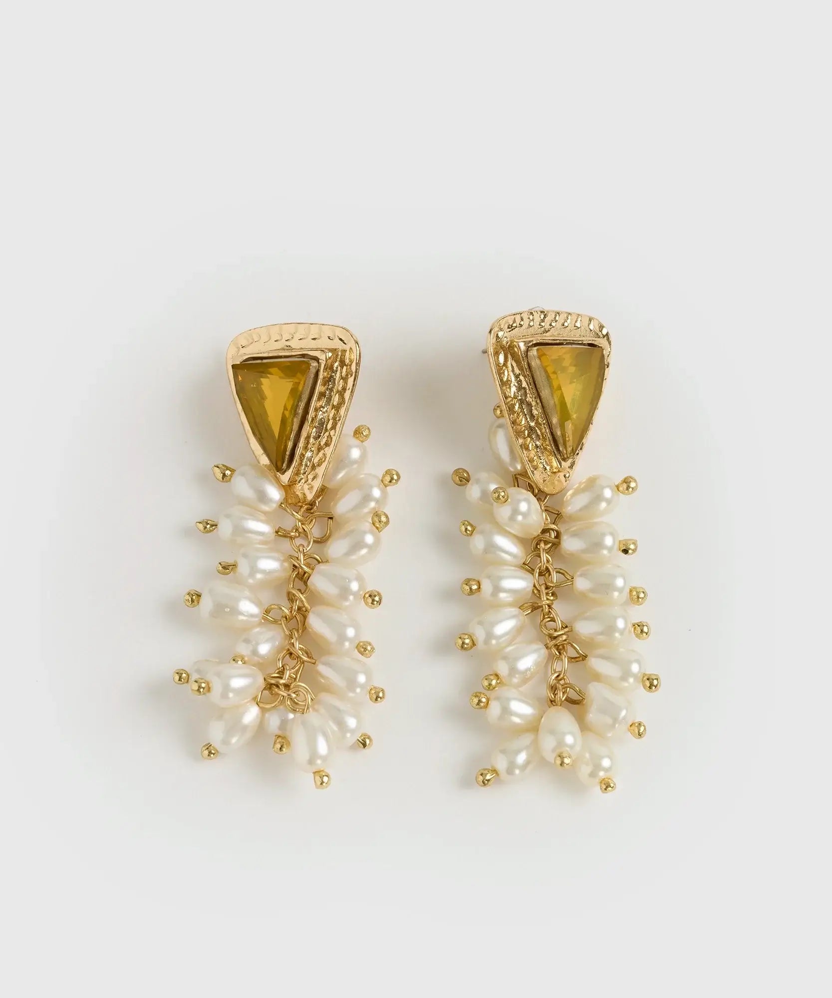 Aros Piedra Strass Perlas Fiesta