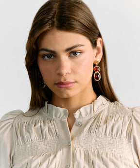 Aros Piedras Colgantes Boho