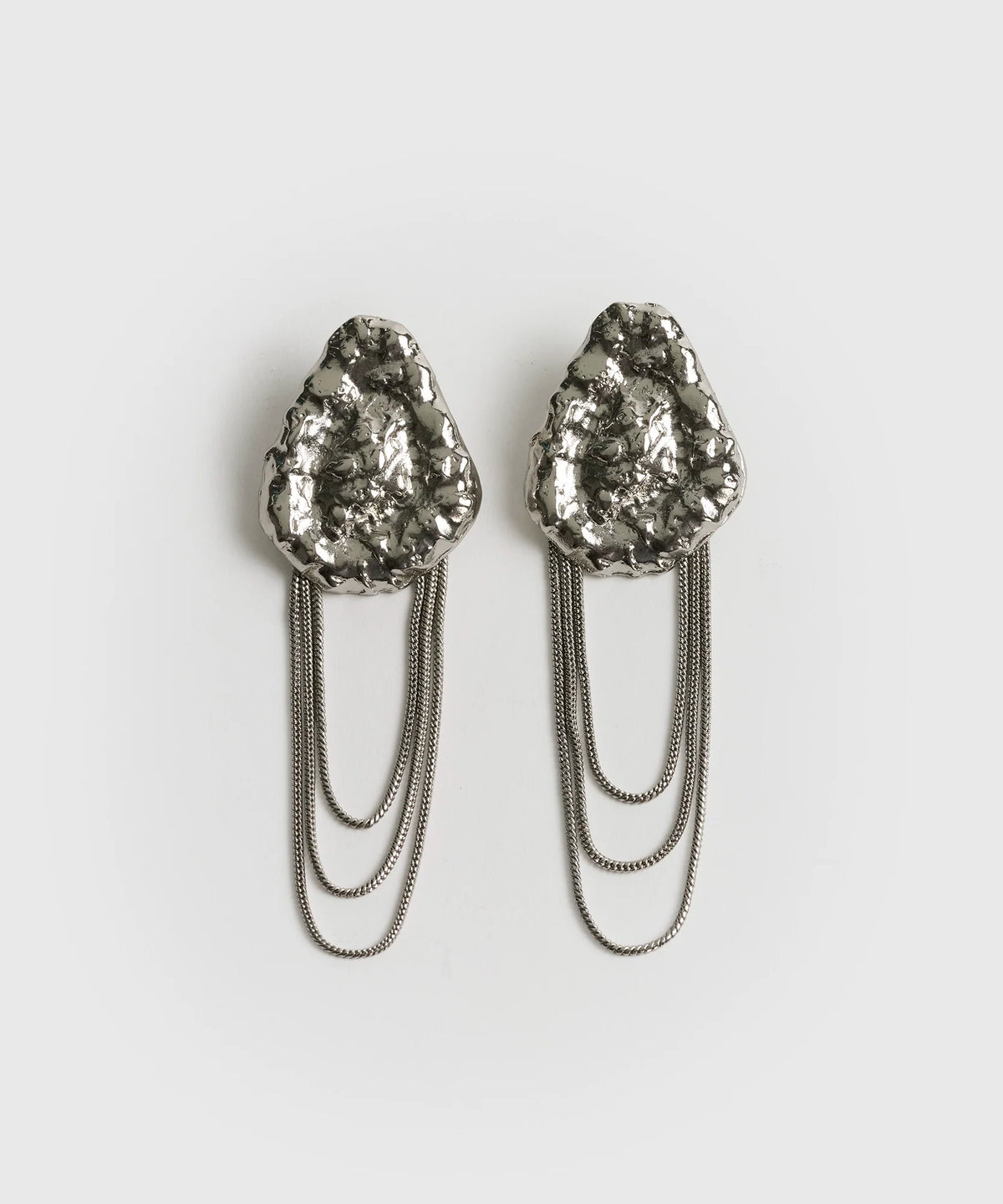 Aros Triángulo Machacado Strass Cadenas Woman