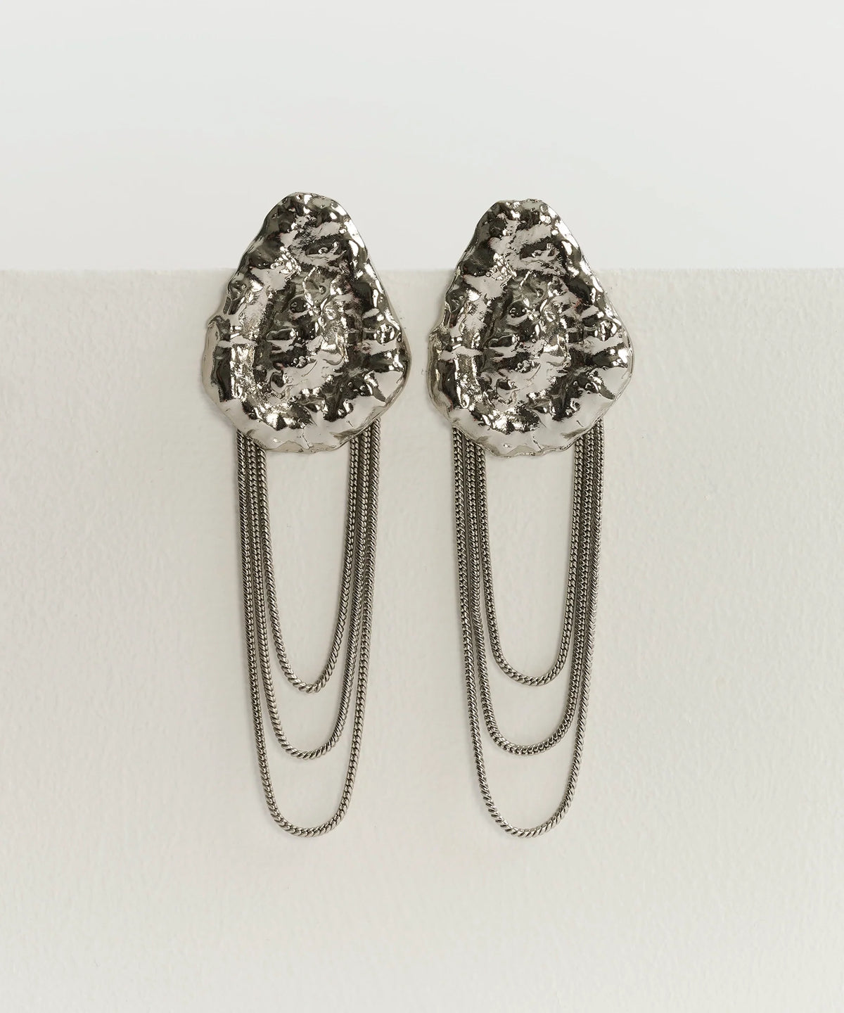 Aros Triángulo Machacado Strass Cadenas Woman