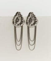 Aros Triángulo Machacado Strass Cadenas Woman