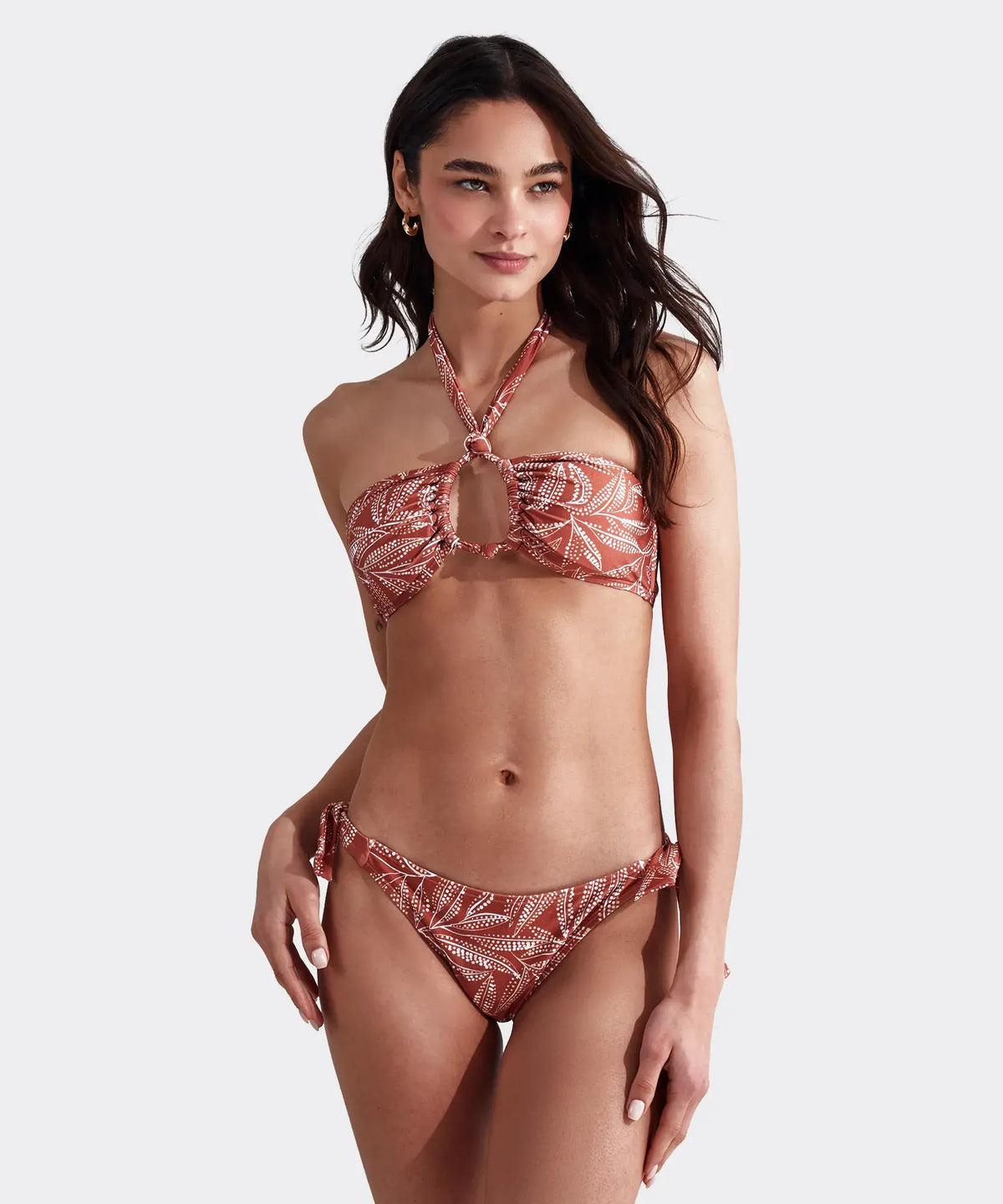 Bikini Strapless Hojas Paradiso