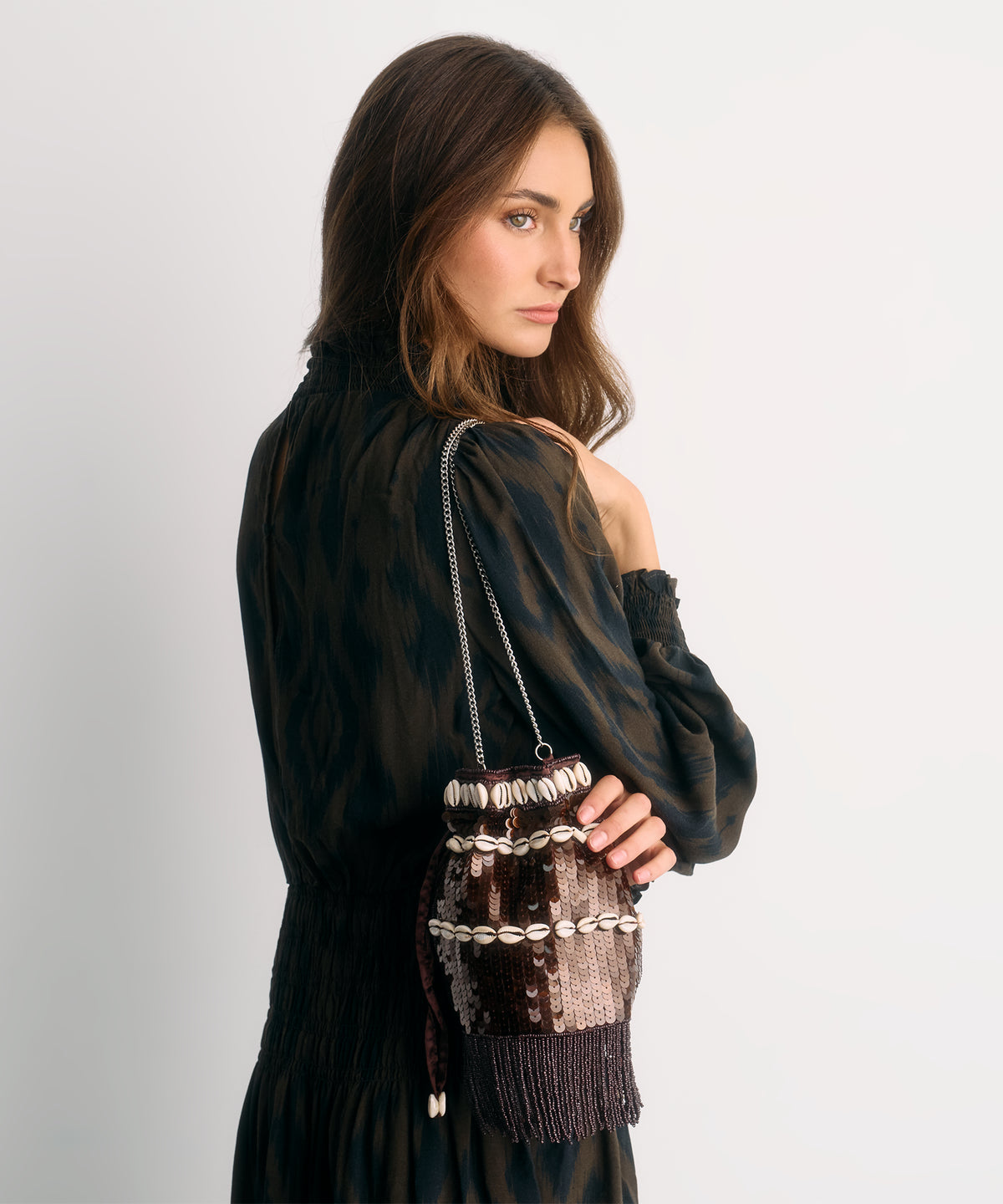 Mini Cartera Lentejuelas Café Fiesta