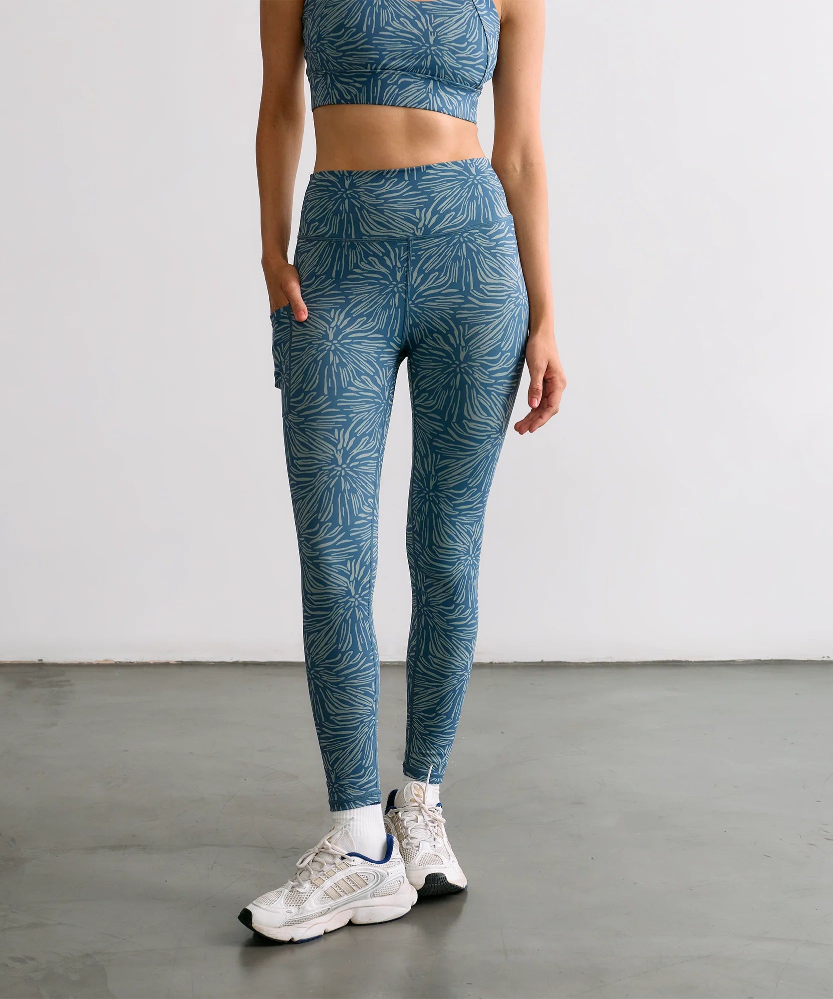 Calza Deportiva Estampado Flores Active