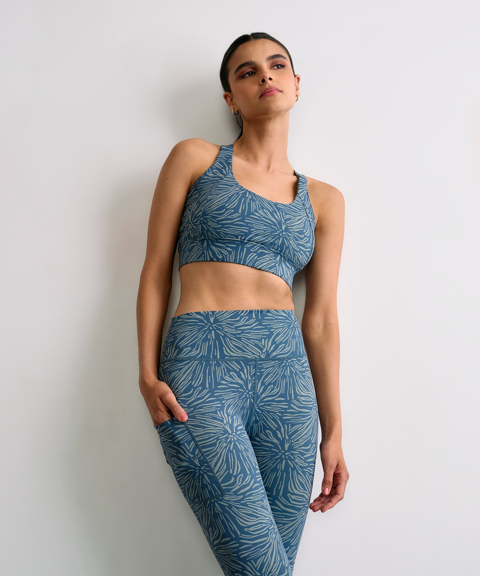 Calza Deportiva Estampado Flores Active