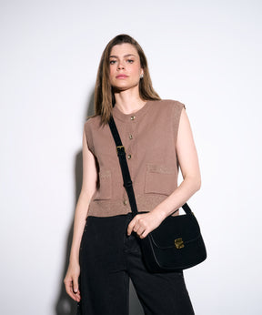 Cartera Bandolera Fake Suede Woman