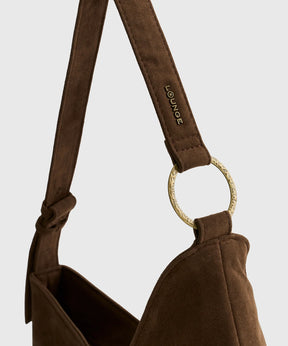 Cartera De Hombro Asimétrica Fake Suede Woman