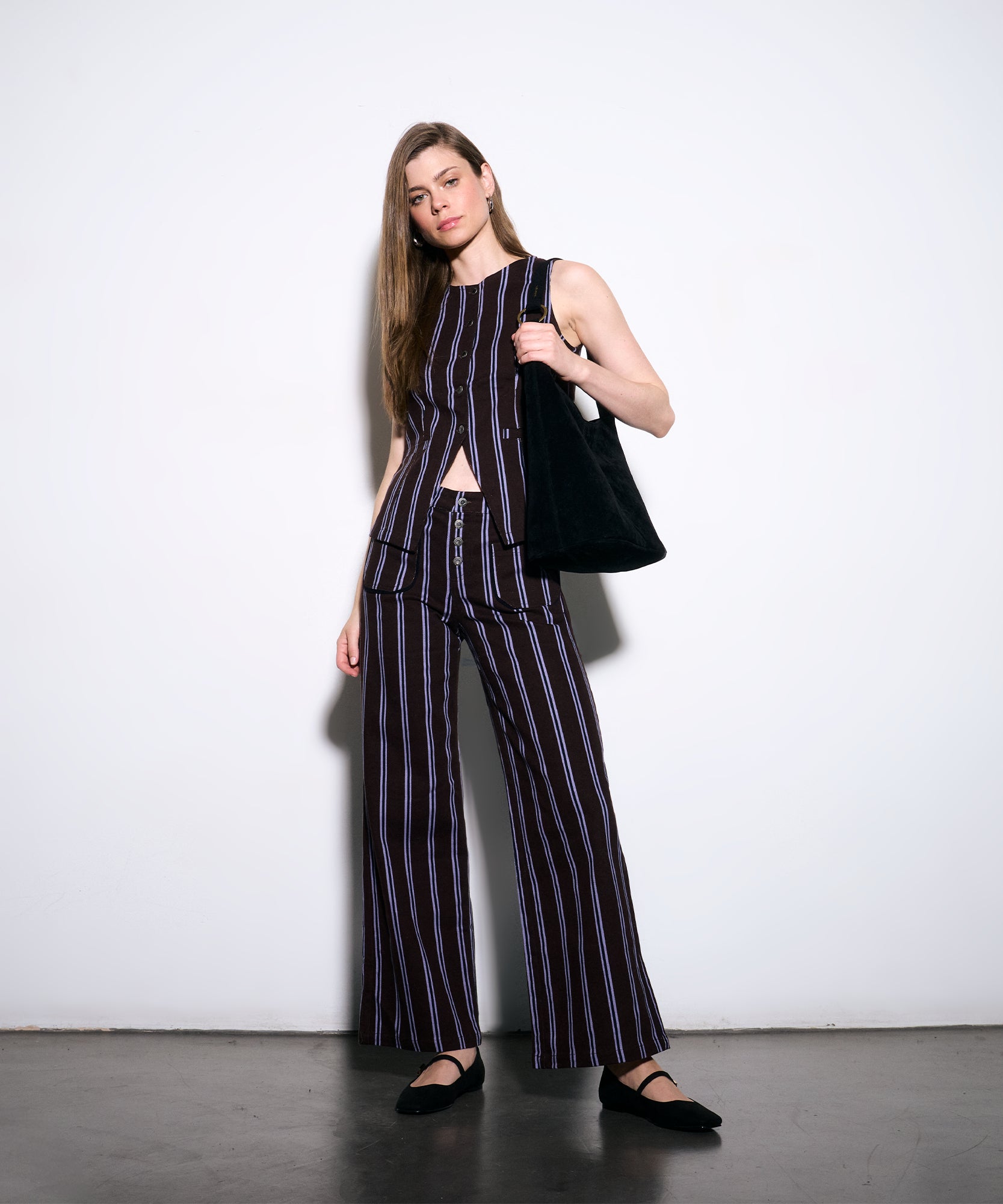 Cartera De Hombro Asimétrica Fake Suede Woman