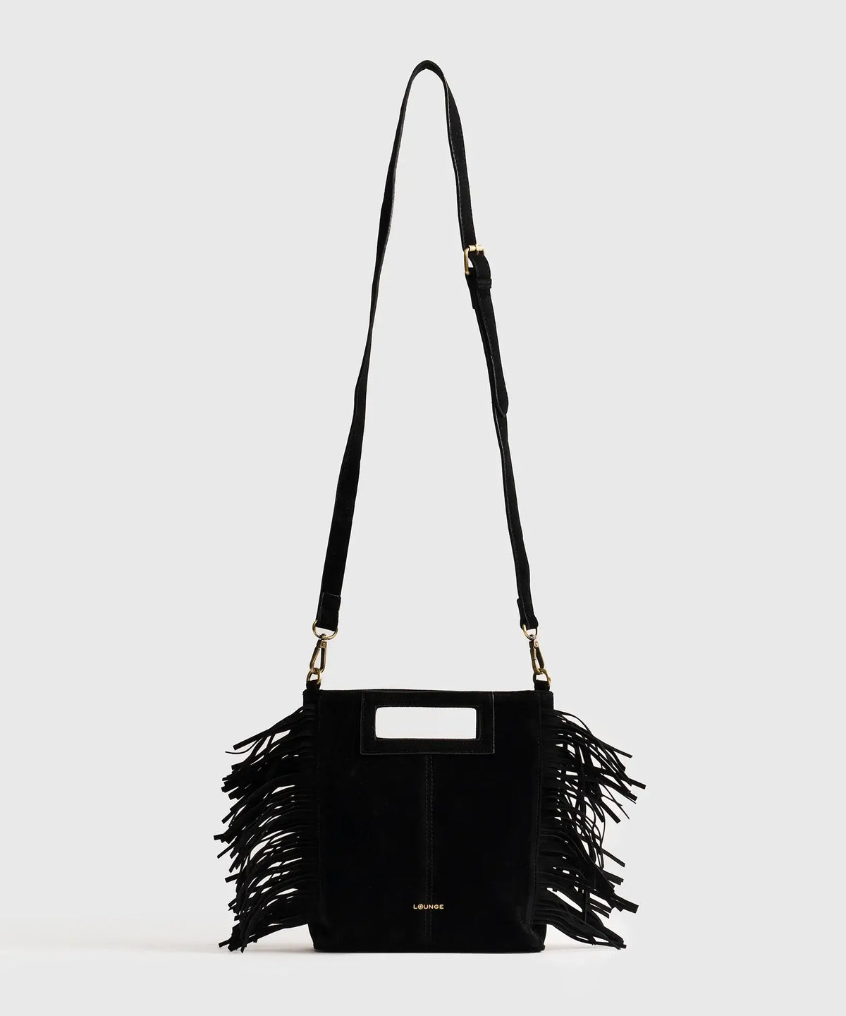 Cartera De Hombro Cuadrada Flecos Boho