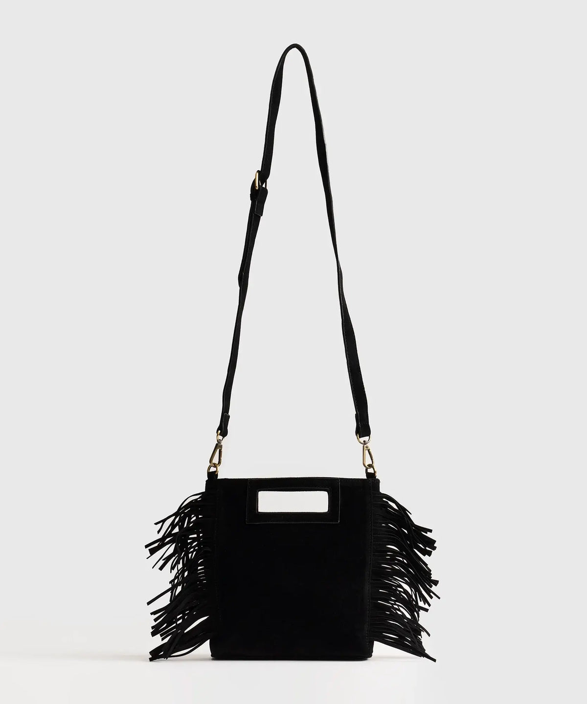 Cartera De Hombro Cuadrada Flecos Boho