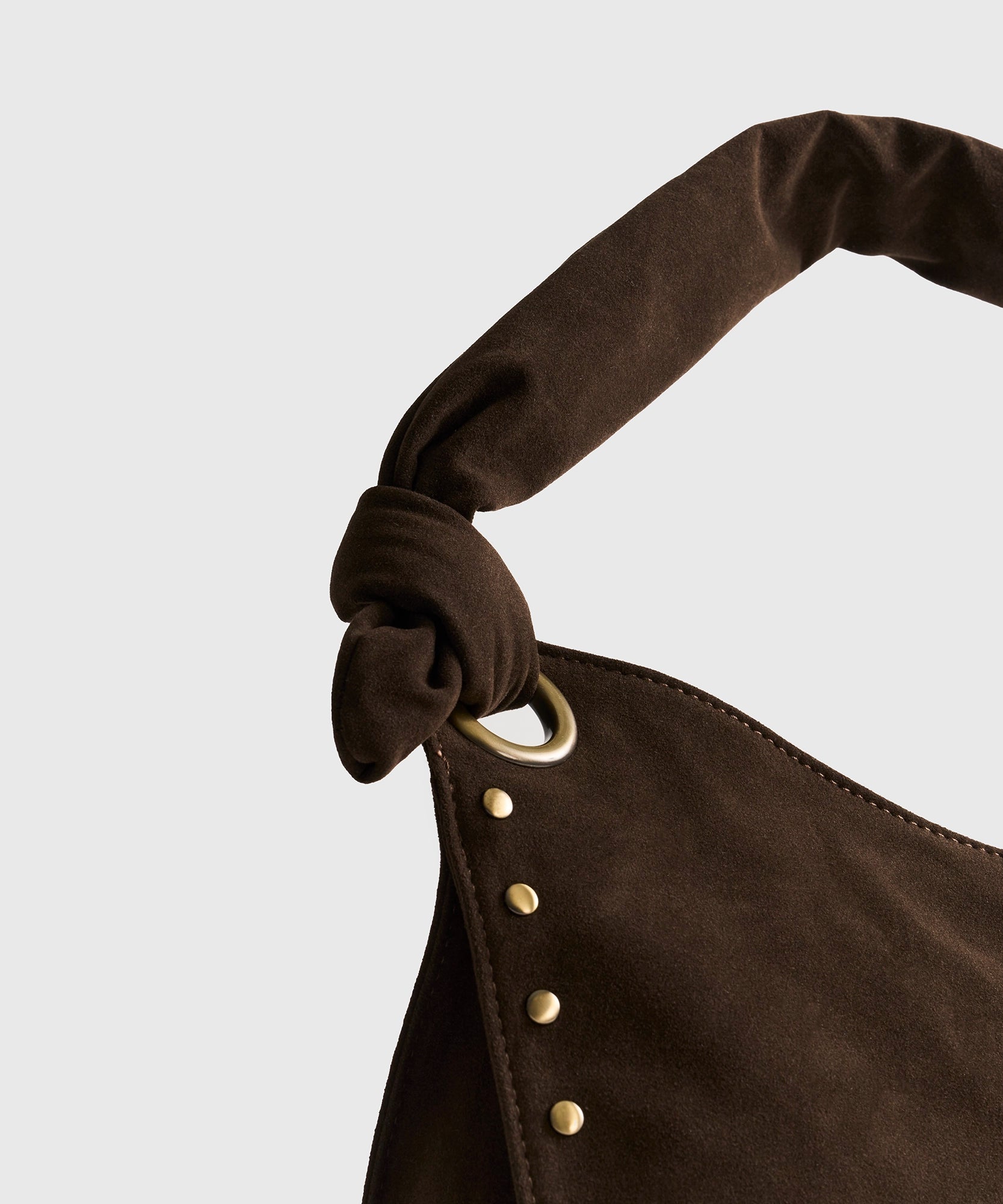 Cartera De Hombro Handle Anudado Tachas Boho