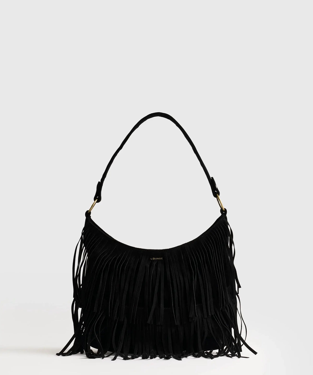 Cartera De Hombro Medialuna Flecos Boho