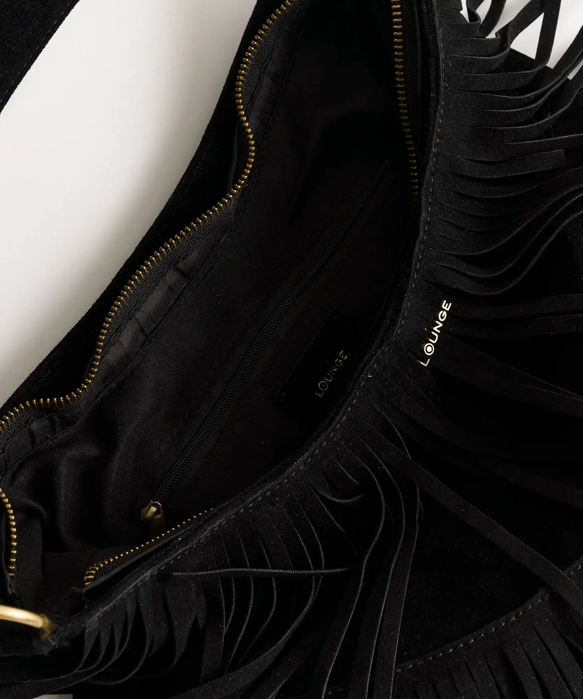 Cartera De Hombro Medialuna Flecos Boho