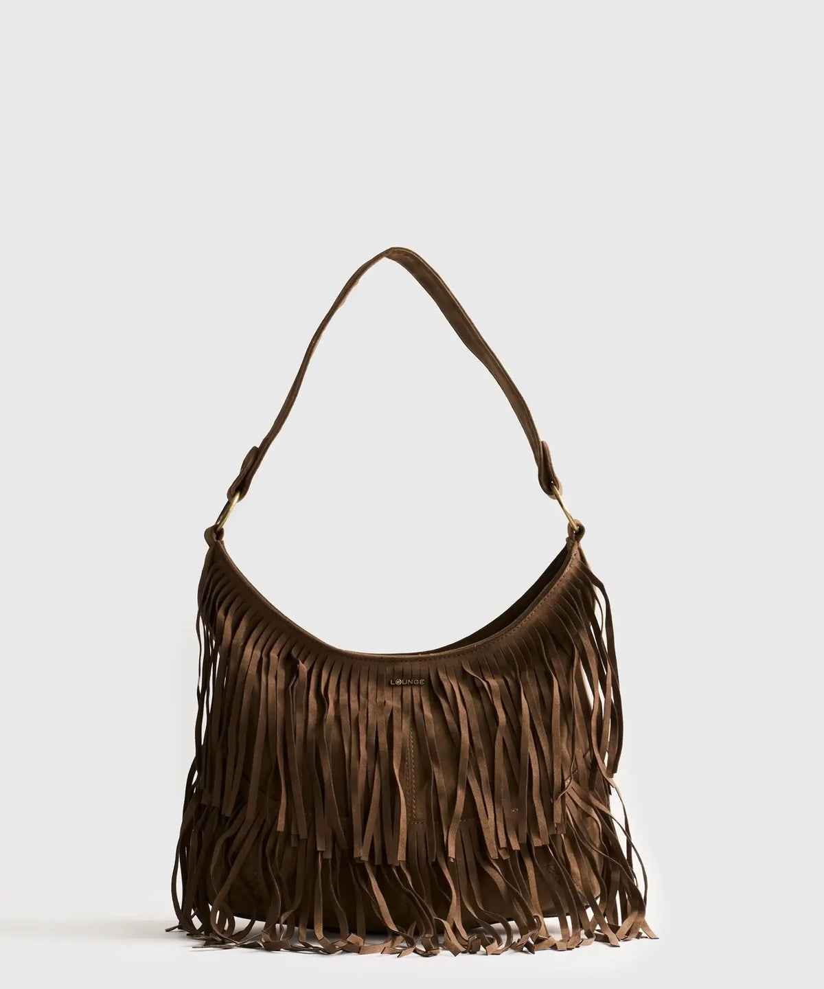 Cartera De Hombro Medialuna Flecos Boho