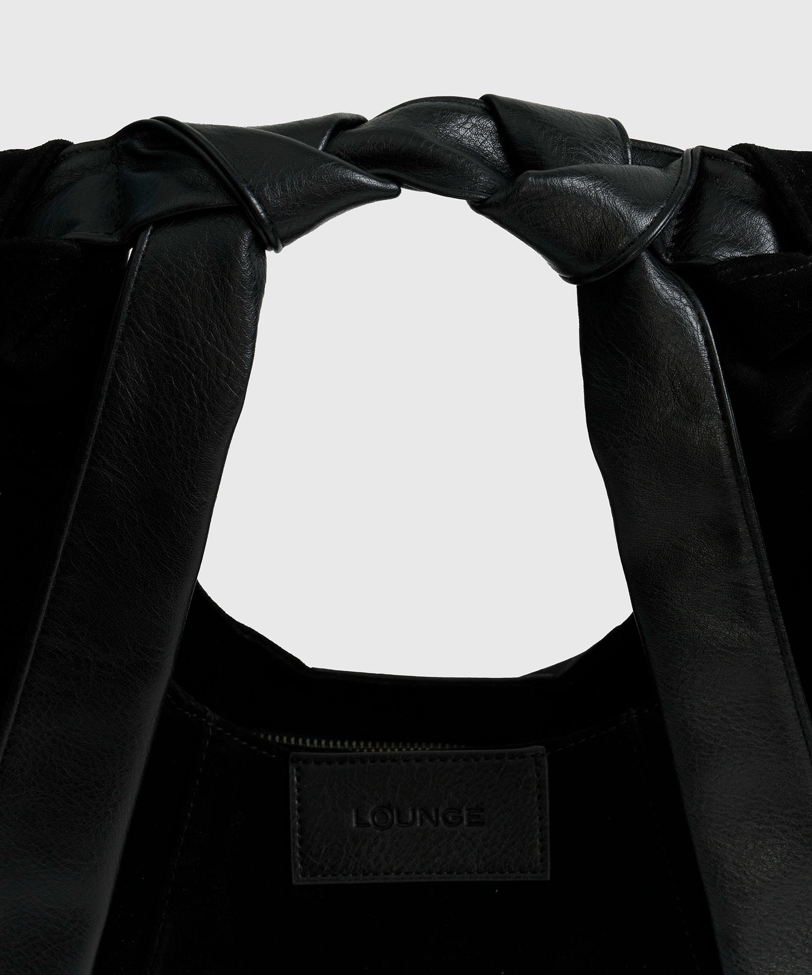 Cartera De Hombro Medialuna Nudo Suede Woman