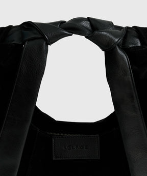 Cartera De Hombro Medialuna Nudo Suede Woman