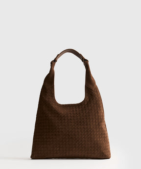 Cartera De Hombro Medialuna Tejida Woman