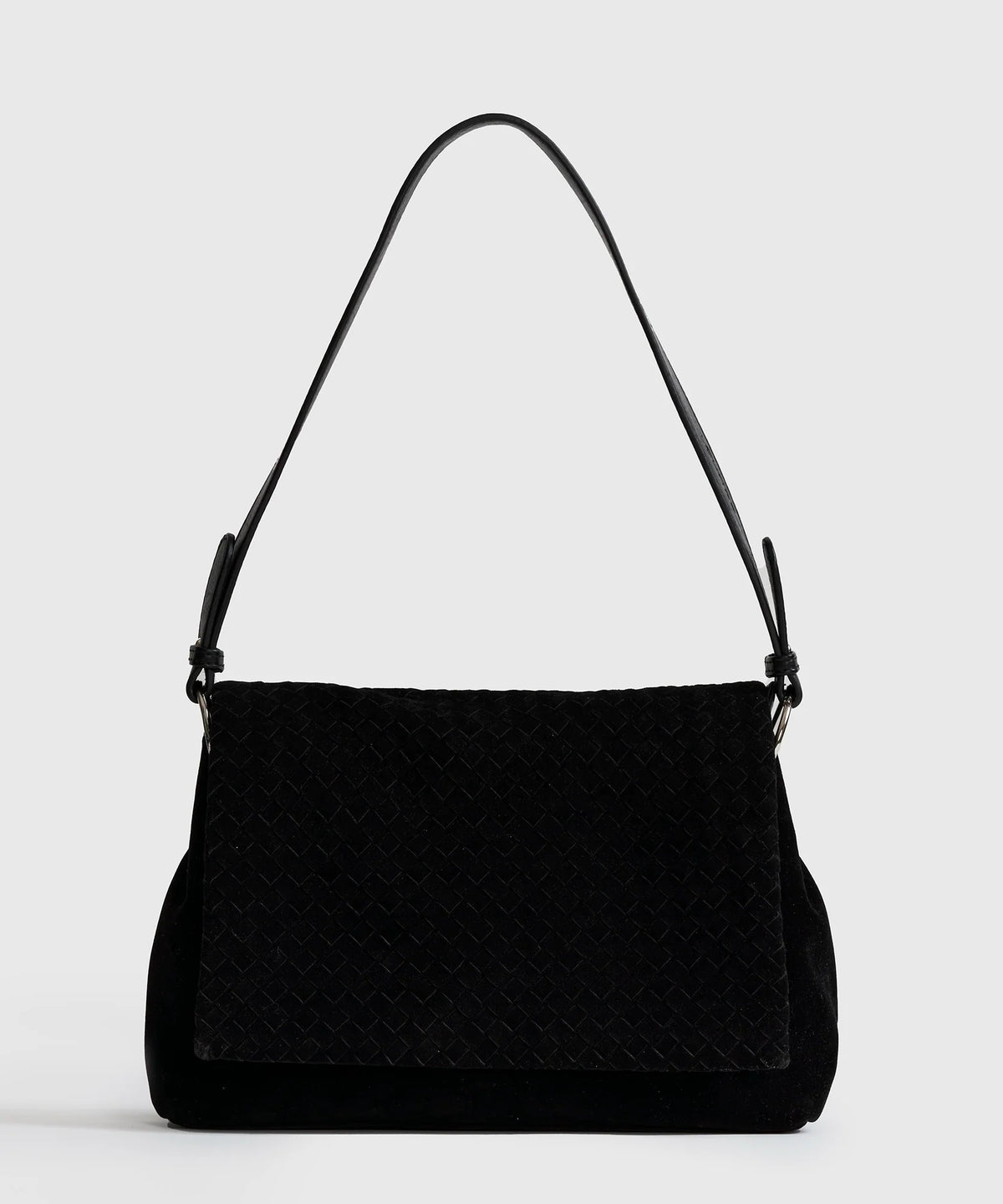 Cartera De Hombro Solapa Tejida Woman