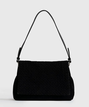 Cartera De Hombro Solapa Tejida Woman