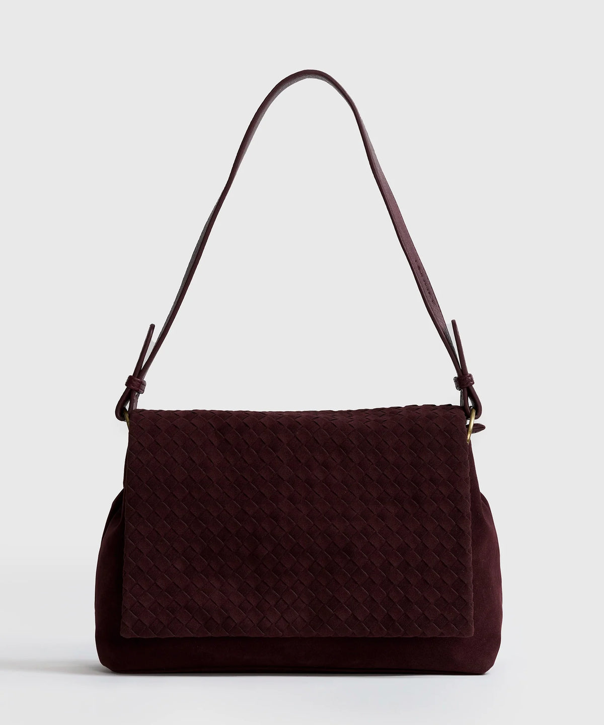 Cartera De Hombro Solapa Tejida Woman