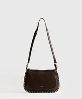 Cartera De Hombro Tachas Fake Suede