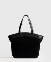 Cartera Tote Tachas Fake Suede