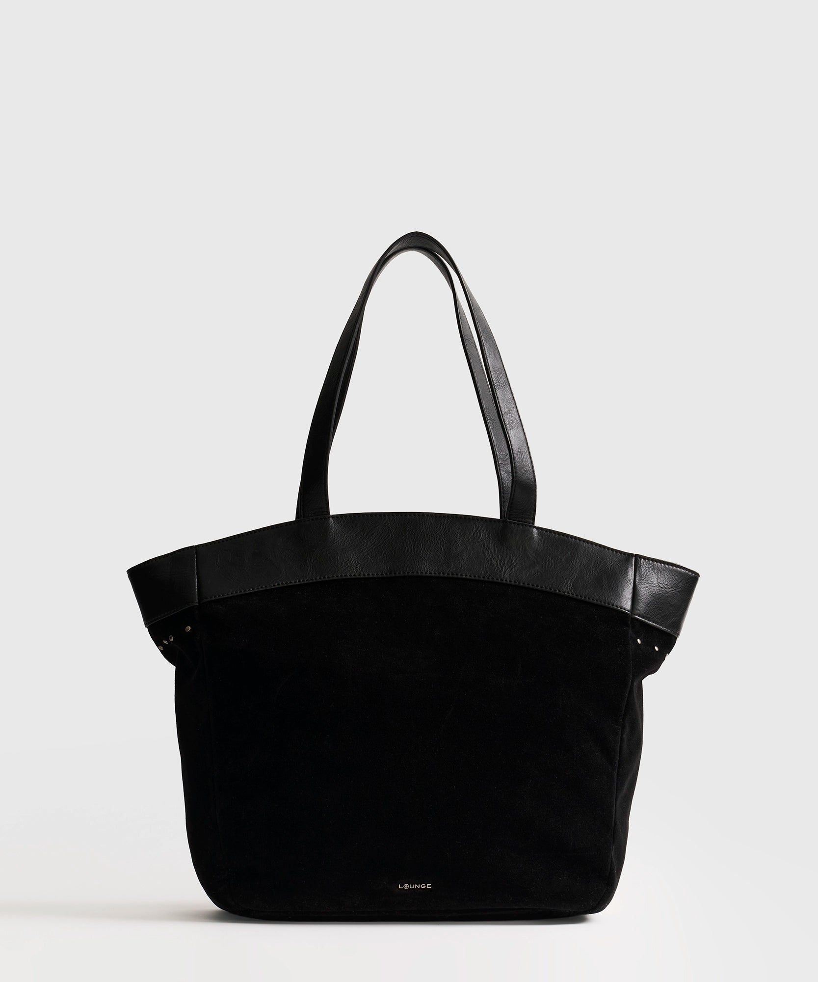 Cartera Tote Tachas Fake Suede