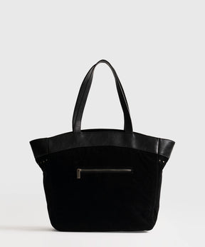 Cartera Tote Tachas Fake Suede