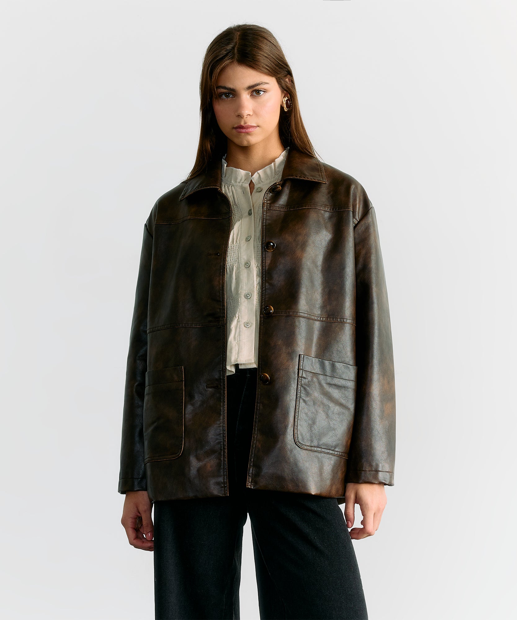 Chaqueta Efecto Cuero Solsticio