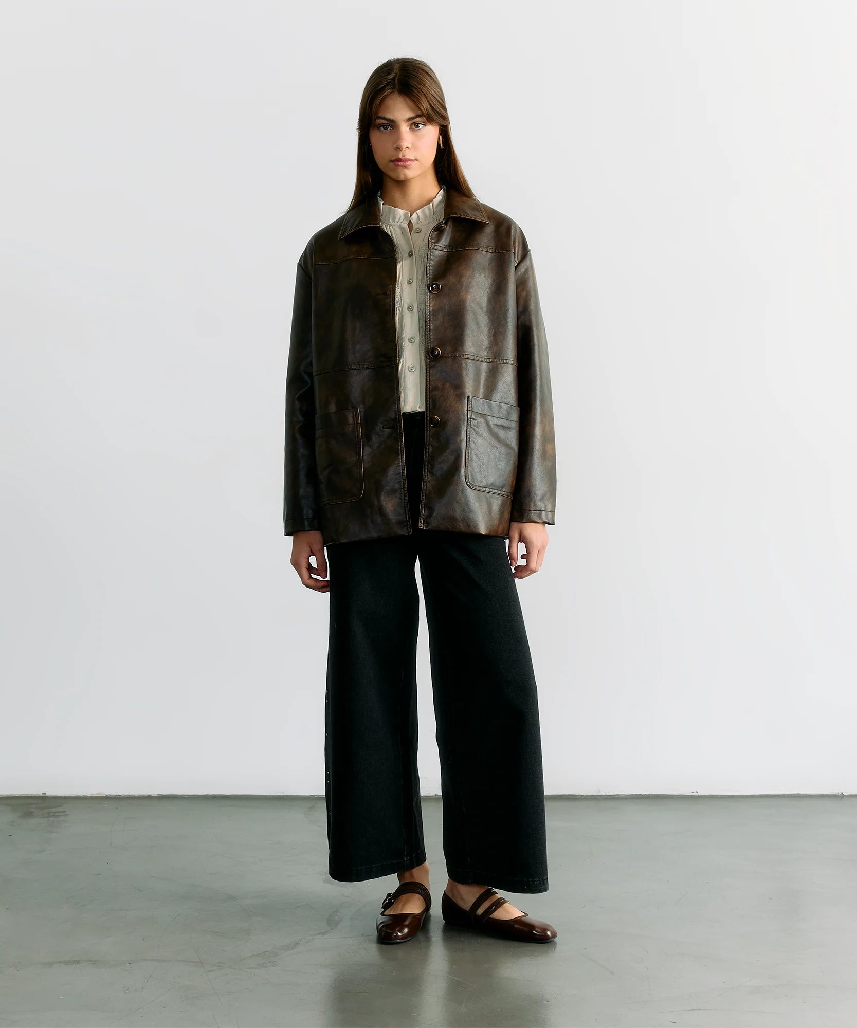 Chaqueta Efecto Cuero Solsticio