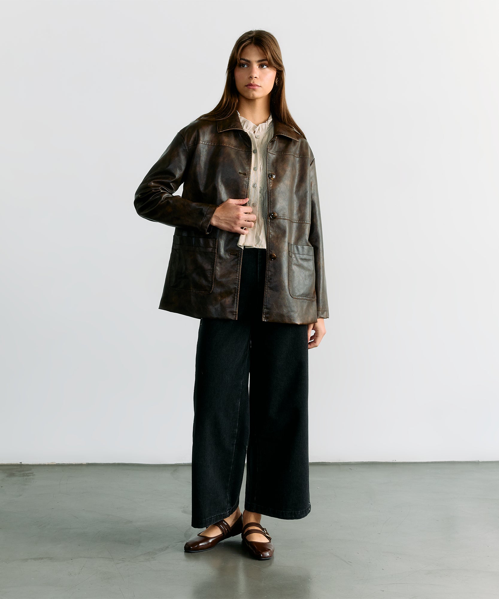 Chaqueta Efecto Cuero Solsticio