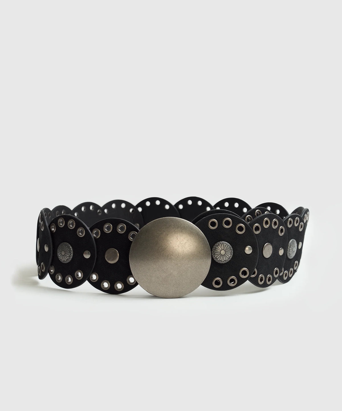 Cinturón Círculos Boho - Negro / S/M