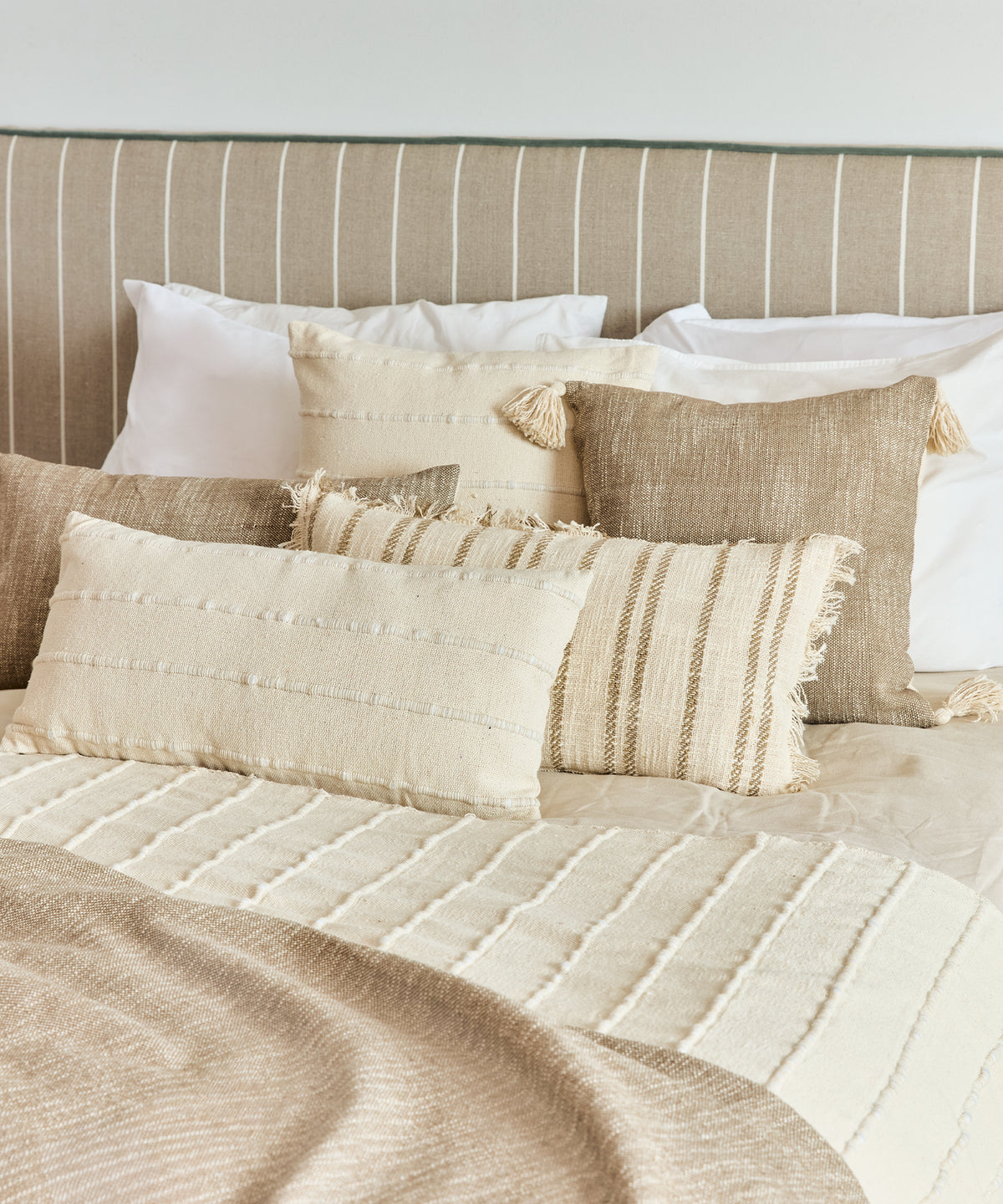 Cojín Funda Lavable Fringes Líneas Street